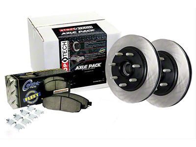 StopTech Truck Axle Slotted Brake Rotor and Pad Kit; Front (1999 Jeep Cherokee XJ w/ 3-Inch Cast Rotors; 00-01 Jeep Cherokee XJ)