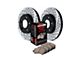 StopTech Sport Axle Slotted and Drilled Brake Rotor and Pad Kit; Front (06-10 Jeep Grand Cherokee WK SRT8)