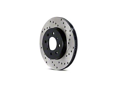 StopTech Sport Cross-Drilled Rotor; Rear Passenger Side (11-21 Jeep Grand Cherokee WK2 w/ Solid Rear Rotors, Excluding SRT, SRT8 & Trackhawk)