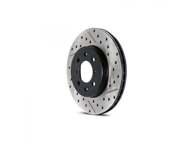 StopTech Sport Cross-Drilled and Slotted Rotor; Rear Driver Side (06-10 Jeep Grand Cherokee WK SRT8)