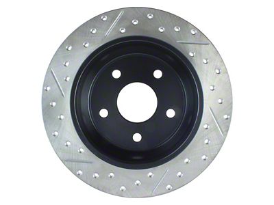 StopTech Sport Cross-Drilled and Slotted Rotor; Rear Driver Side (99-04 Jeep Grand Cherokee WJ)