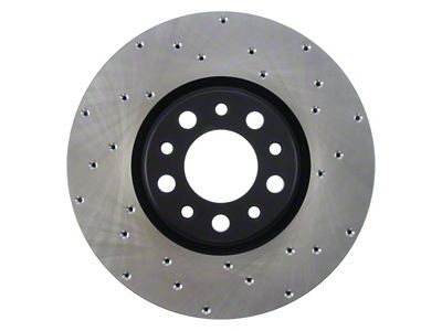 StopTech Sport Cross-Drilled Rotor; Front Driver Side (15-23 Jeep Renegade BU)