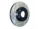 StopTech Sport Drilled and Slotted Rotor; Front Driver Side (77-79 Jeep CJ5 & CJ7 w/ 6-Bolt Steering Knuckle)