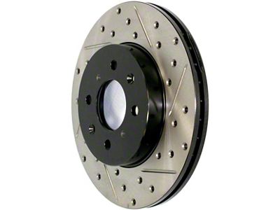 StopTech Sport Drilled and Slotted Rotor; Front Passenger Side (77-79 Jeep CJ5 & CJ7 w/ 2-Bolt Steering Knuckle; 80-86 Jeep CJ5 & CJ7)