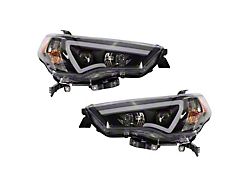 Halogen Headlights; Black Housing; Clear Lens (14-20 4Runner)