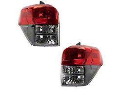 Tail Lights; Black Housing; Clear Lens (10-13 4Runner)