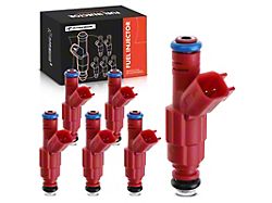 Fuel Injector Kit; Set of 6; Red (99-01 4.0L Jeep Cherokee XJ)