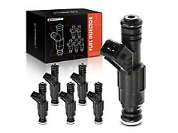 Fuel Injector Kit; Set of 6; Black (91-98 4.0L Jeep Wrangler YJ & TJ)