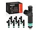 Fuel Injector Kit; Set of 8; Black (01-07 4.7L Jeep Grand Cherokee WJ & WK)