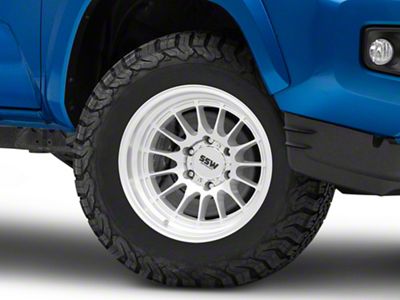 SSW Off-Road Wheels Dakar Machined Silver 6-Lug Wheel; 17x9; -25mm Offset (16-23 Tacoma)