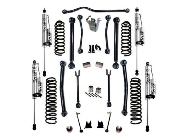 SuperLift 4-Inch Suspension Lift Kit with Reflex Control Arms and FOX 2.0 Reservoir Shocks (07-18 Jeep Wrangler JK 2-Door)