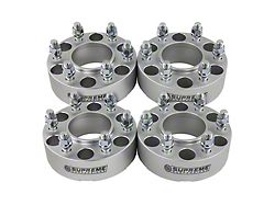 Supreme Suspensions 1.50-Inch Pro Billet Hub and Wheel Centric Wheel Spacers; Silver; Set of Four (03-24 4Runner)