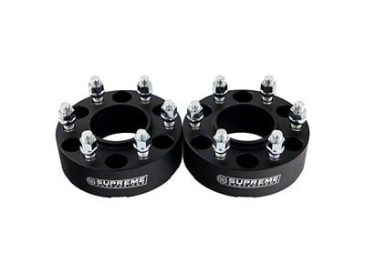 Supreme Suspensions 1.50-Inch Pro Billet Wheel Spacers; Black; Set of Two (03-24 4Runner)