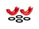 Supreme Suspensions 3/4-Inch D-Ring Shackle Isolators; Red