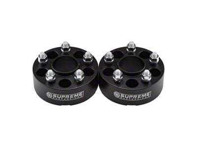 Supreme Suspensions 1.50-Inch Pro Billet Hub Centric Wheel Spacers; Black; Set of Two (21-24 Bronco Sport)