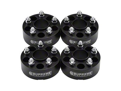 Supreme Suspensions 1.50-Inch Pro Billet Hub Centric Wheel Spacers; Black; Set of Four (21-24 Bronco Sport)