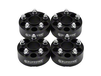 Supreme Suspensions 2-Inch Pro Billet Hub Centric Wheel Spacers; Black; Set of Four (21-25 Bronco Sport)