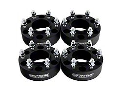 Supreme Suspensions 1.50-Inch Pro Billet Hub Centric Wheel Spacers; Black; Set of Four (05-25 Frontier)