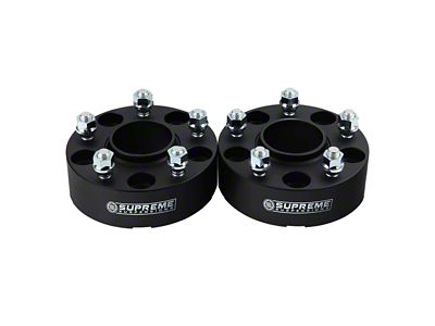 Supreme Suspensions 1.50-Inch Pro Billet Wheel Spacers; Black; Set of Two (20-24 Jeep Gladiator JT)