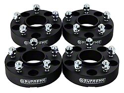 Supreme Suspensions 1.25-Inch PRO Billet 5 x 114.3mm to 5 x 127mmWheel Adapters; Black; Set of Four (93-98 Jeep Grand Cherokee ZJ)