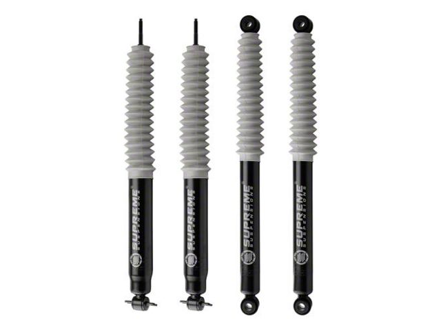 Supreme Suspensions Nitrogen-Charged Front and Rear Shocks (97-06 Jeep Wrangler TJ)