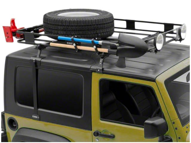 Surco Safari Removable Hard Top Rack with Basket (97-06 Jeep Wrangler TJ)