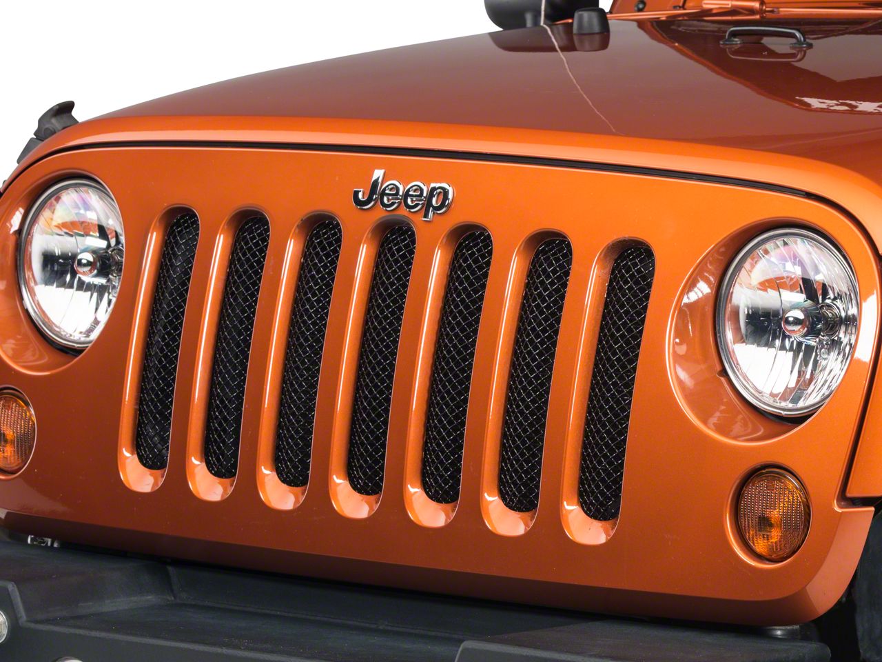 T-REX Grilles Jeep Wrangler Sport Series Mesh Grille; Black 46481 (07 ...