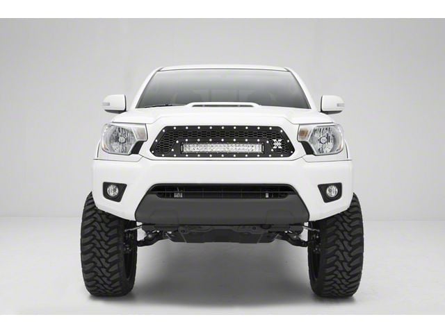 T-REX Grilles Laser Torch Series Upper Grille Insert with 20-Inch LED Light Bar; Black (12-15 Tacoma)