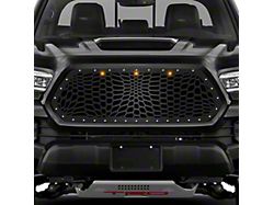 1-Piece Steel Upper Replacement Grille; Marine Camo with Amber Raptor Lights (16-17 Tacoma)