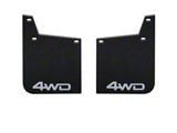 11-Inch x 15-Inch Mud Flaps with White 4WD Logo; Front (16-23 Tacoma w/ OE Fender Flares)