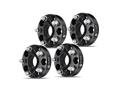 1.25-Inch 5-Lug Wheel Spacers; Black; Set of Four (05-15 Tacoma)