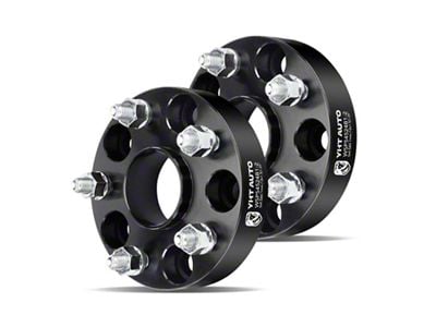 1.25-Inch 5-Lug Wheel Spacers; Black; Set of Two (05-15 Tacoma)