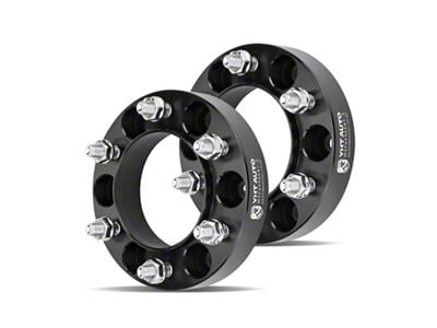 1.25-Inch 6-Lug Wheel Spacers; Black; Set of Two (05-23 Tacoma)