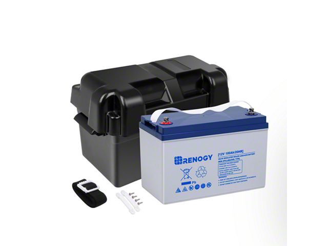 12V 100Ah Deep Cycle Hybrid GEL Battery with Battery Box