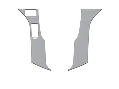 2-Button Steering Wheel Accent Trim; Cement Gray (16-23 Tacoma)