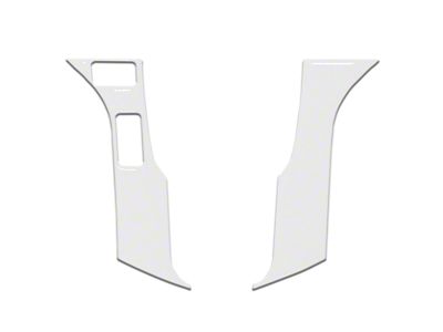 2-Button Steering Wheel Accent Trim; Gloss White (16-23 Tacoma)