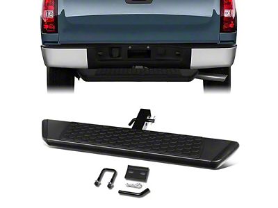 2-Inch Receiver Hitch Flat Step Board; Black (Universal; Some Adaptation May Be Required)