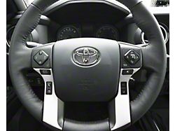 4-Button Steering Wheel Accent Trim; Gloss White (16-23 Tacoma)