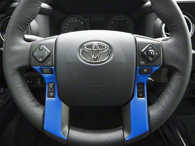 4-Button Steering Wheel Accent Trim; Voodoo Blue (16-23 Tacoma)