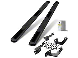 4-Inch Oval Straight Side Step Bars; Black (05-23 Tacoma Access Cab)