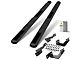 4-Inch Oval Straight Side Step Bars; Black (05-23 Tacoma Access Cab)