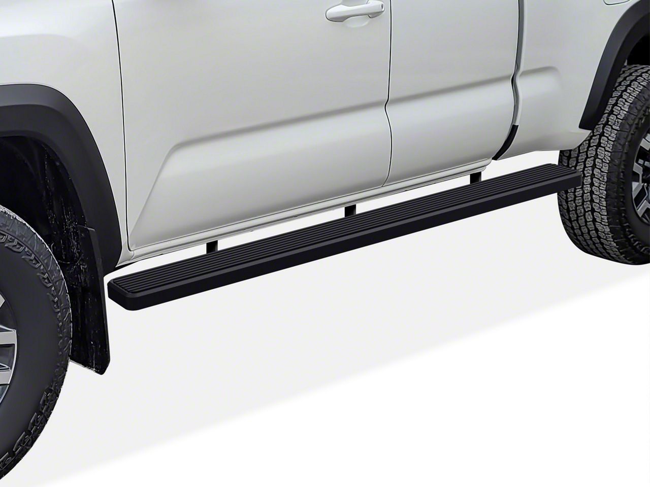 Tacoma 5-Inch iStep Wheel-to-Wheel Running Boards; Black (05-23 Tacoma ...