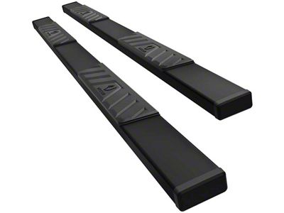 5-Inch Riser Side Step Bars; Textured Black (05-23 Tacoma Double Cab)
