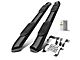 6-Inch Oval Bent Side Step Bars; Black (05-23 Tacoma Double Cab)