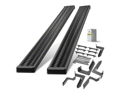 7-Inch Aluminum Running Boards; Textured Black (05-23 Tacoma Double Cab)