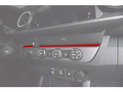 Above Climate Control Accent Trim Strip; Forged Carbon Fiber (16-23 Tacoma)