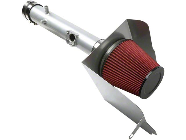 Air Intake Kit; Heat Shield; Aluminum Piping; Silver (05-11 4.0L Tacoma)