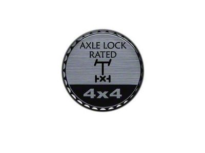 Axle Lock Rated Badge (Universal; Some Adaptation May Be Required)