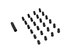 Black 6-Spline Lug Nut Kit; 12mm x 1.5; Set of 24 (05-24 Tacoma)