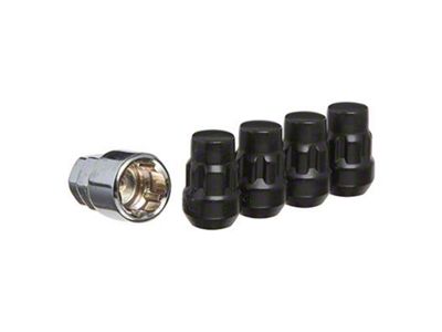 Black Acorn Wheel Locks; M12x1.5; Set of 5 (05-24 Tacoma)